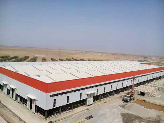 Chất liệu chống ăn mòn nhiệt / cách nhiệt Prefab H-Section Steel Structure Warehouse