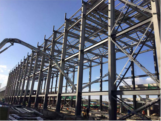 Sản xuất nhanh Khí cấu trúc thép được chế tạo sẵn Cấu trúc cổng cổng dài Cấu trúc kim loại