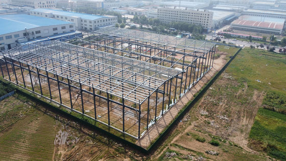 Xưởng chế tạo cấu trúc thép H-Section Prefab với cần cẩu cầu chống ăn mòn