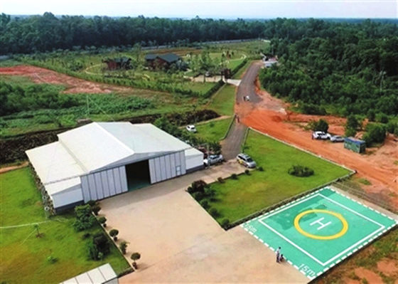 Nhà chứa trực thăng kết cấu thép với cách nhiệt bằng bông thủy tinh