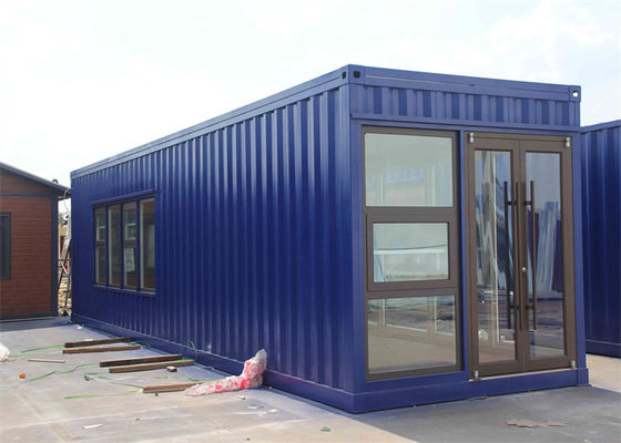 Nhà container thép galvanized Prefab với tấm len thủy tinh