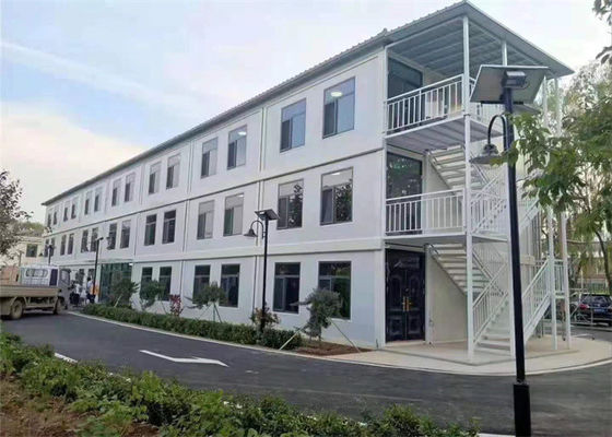 Nhà container lắp ghép cấu trúc nhẹ mạ kẽm với tấm panel bông thủy tinh