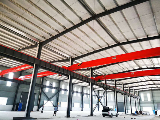 Xưởng kết cấu thép tiền chế Q235B Q355B Cần cẩu khẩu độ lớn Sẵn sàng