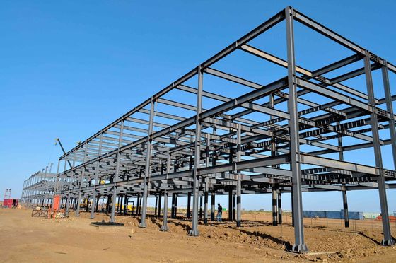 Long span tùy chỉnh nhà máy công nghiệp nhà khoan thép cấu trúc chế tạo sẵn xưởng