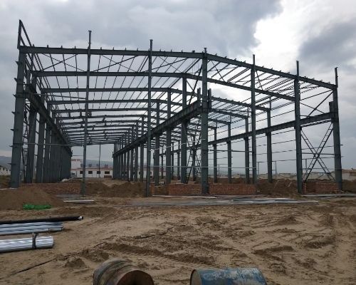Khung cổng Thép Cột Cột Thép Cấu trúc Kho hàng Tùy chỉnh cao