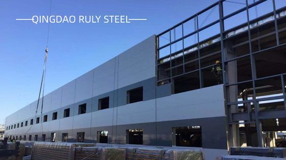 Khung cổng hiện đại Prefab Workshop Xây dựng tùy chỉnh cao