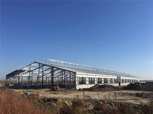 Q235B Cấu trúc thép tiền chế Tòa nhà trang trại chăn nuôi bò