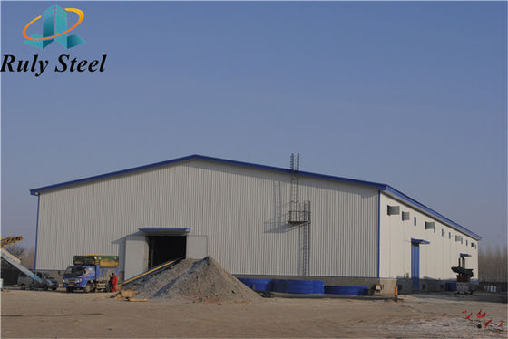 Thép xây dựng Prefabricated thép khung vật liệu H Beam And Column Long Span Steel Factory Warehouse