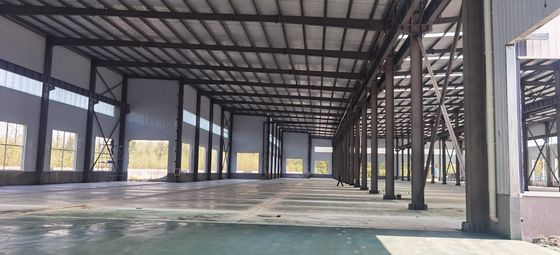 Kho thép tiền chế với các vạch H-Section và kết thúc galvanized