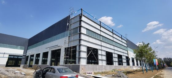 Kho thép tiền chế với các vạch H-Section và kết thúc galvanized