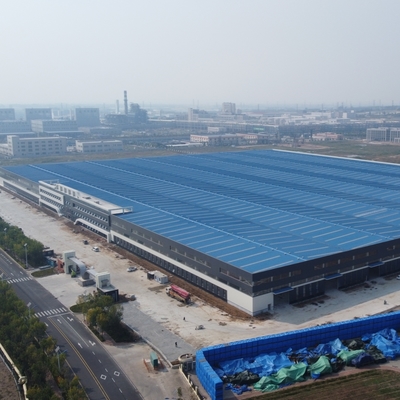 Nhà kho kết cấu thép tiền chế với khung dầm H tiết diện Q235B Q355B