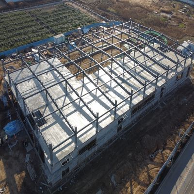 Nhà kho xe thép lắp ghép tùy chỉnh có tầng lửng