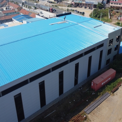 50Mx20M kho thép tiền chế với khung mạ