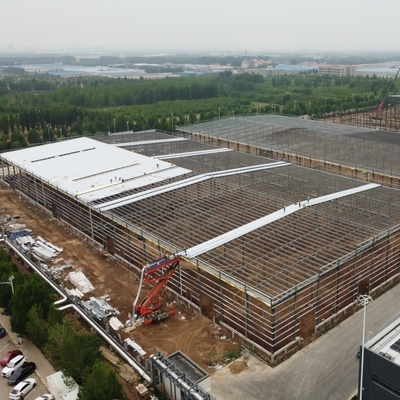 Tòa nhà kho khung thép nhẹ với thép Q235B/Q355B