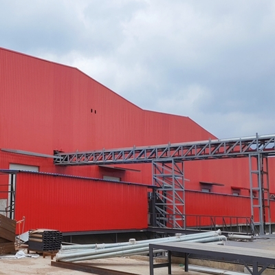 Xưởng nhà thép tiền chế nhiều tầng với dầm tiết diện H