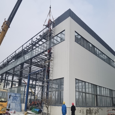 Nhà tiền chế khung thép cổng với dầm và cột tiết diện H