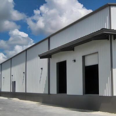 Thiết kế tự do Cấu trúc thép tiền chế kho cho nhà máy sản xuất thực phẩm