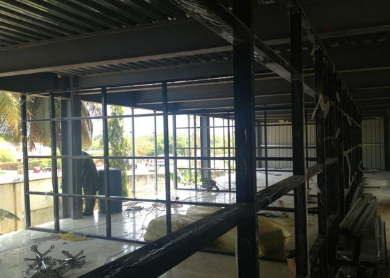 Nhà văn phòng thép nhiều tầng lắp ghép với tường kính
