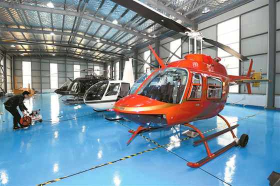 Nhà chứa trực thăng kết cấu thép với cách nhiệt bằng bông thủy tinh