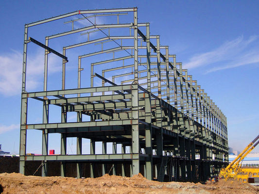 Portal Frame Prefab Preassembled Steel Workshop Building Storage Garage Xây dựng phần cán nóng