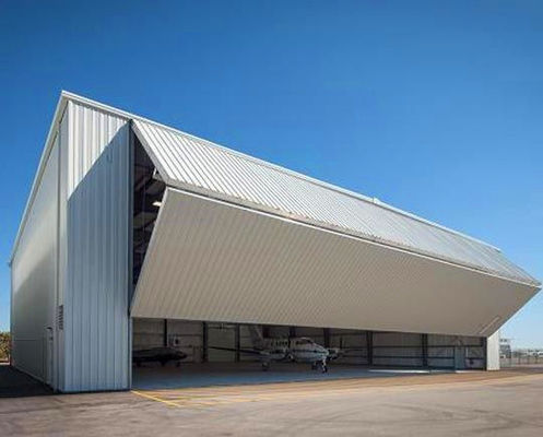 Cấu trúc thép hangar máy bay tạm thời với cửa nâng
