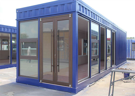Nhà container thép galvanized Prefab với tấm len thủy tinh