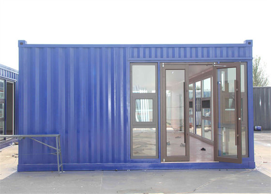 Nhà container thép galvanized Prefab với tấm len thủy tinh