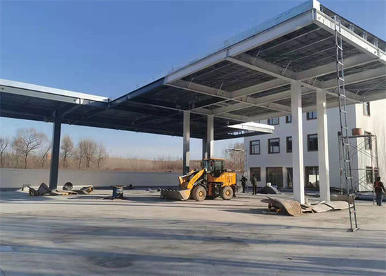 Tòa nhà trạm xăng thép được chế tạo sẵn Cấu trúc PEB thép