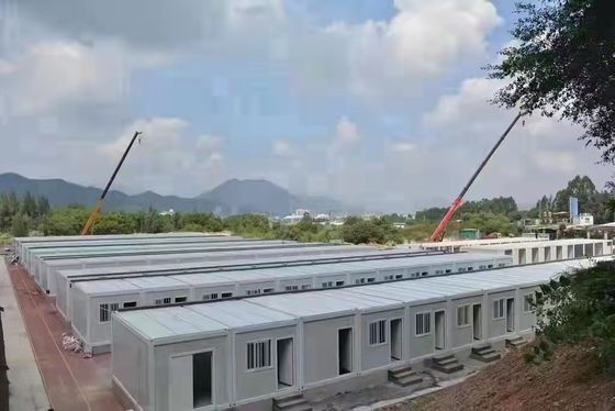 Nhà container thép galvanized Prefab với tấm len thủy tinh